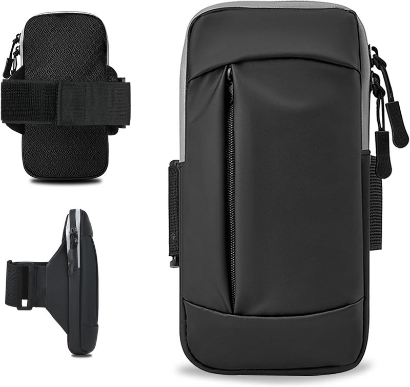 MOVOYEE Phone Holder for Running Armband Cell Phone Holder for iPhone 16 16e 15 14 13 12 11 Pro Max Xs Xr X Plus Galaxy Ultra S25 Note Carrier Bag Pouch,Gym Sports Arm Bands Sleeve Fit Women Men Kids - Image 1